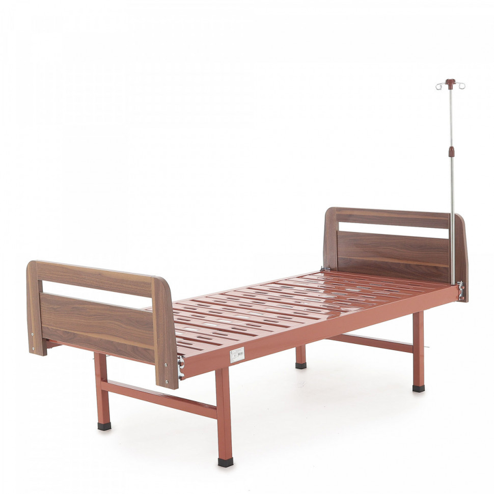 Кровать для лежачих больных Мед-Мос Е-18 ЛДСП (коричневый) без матраса