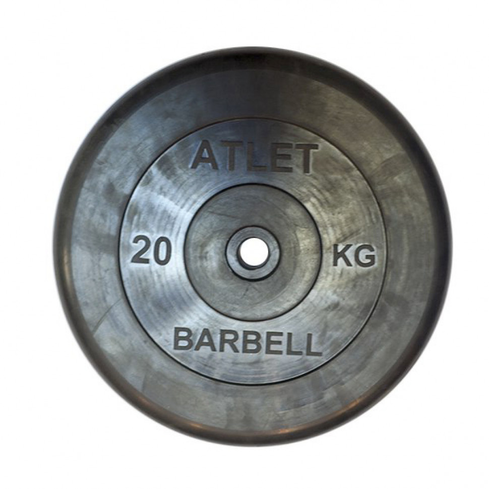 Диск обрезиненный MB-AtletB31-20 кг, 31 мм