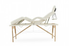 Массажный стол складной MED-MOS JF-Tapered 4-х секционный, деревянная рама, белый