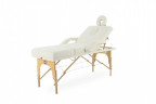 Массажный стол складной MED-MOS JF-Tapered 4-х секционный, деревянная рама, белый