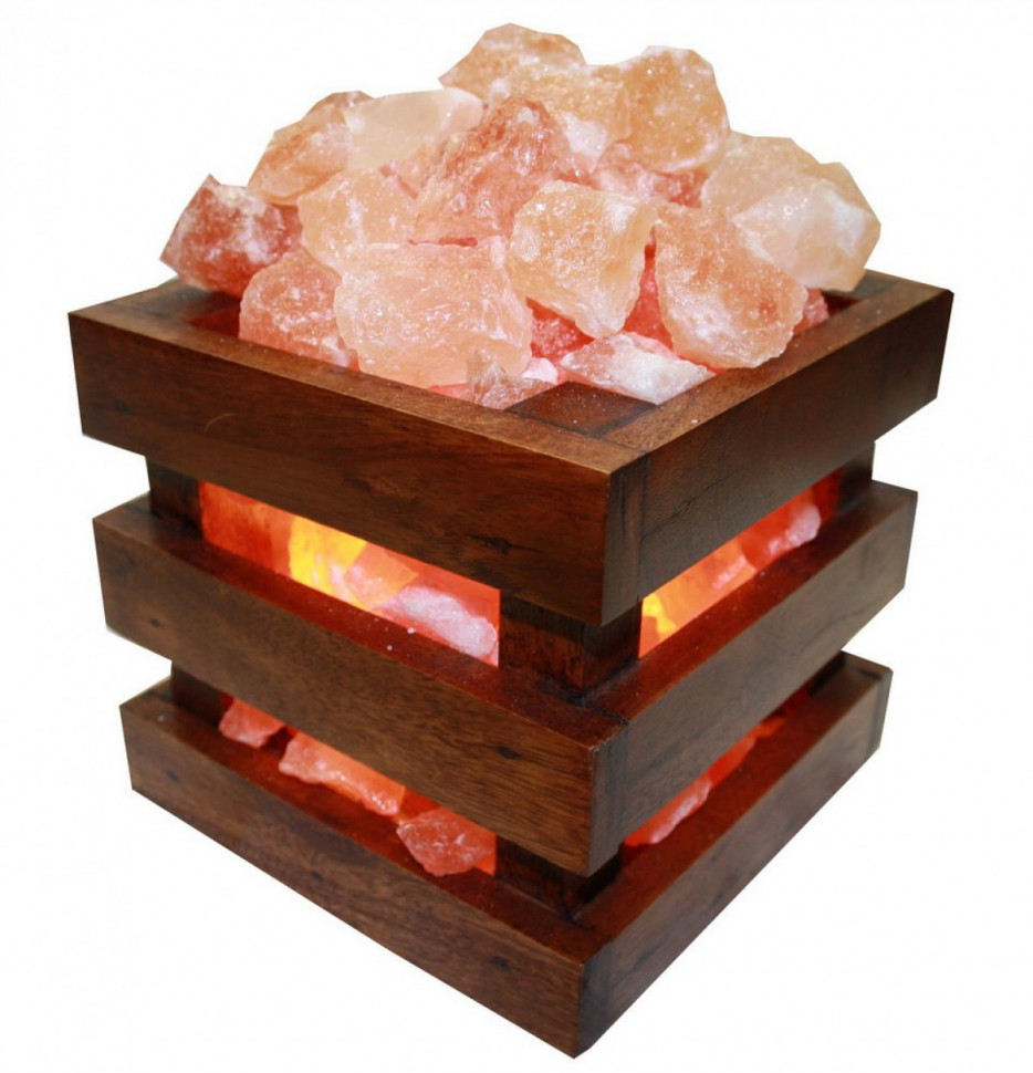 Солевая лампа абажур Корзина КУБ 5-5,5 кг